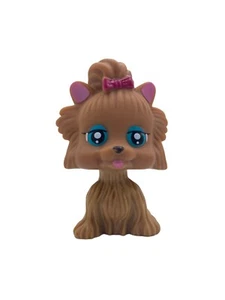 My Pet Pals Chic Boutique 2.5” Brown Puppy Pink Bow Yorkie Dog Little Friends - Picture 1 of 4