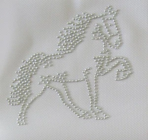 #7546S Rhinestone / Studs Iron On Transfer Hot fix 4"x3-1/2" Horse - Picture 1 of 2
