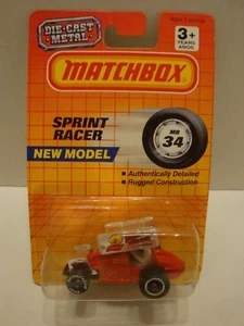 Matchbox Sprint Racer Rollin' Thunder New Model 1990 Card #34 C17-317 - Picture 1 of 11
