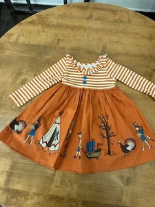 Eleanor Rose Thanksgiving Dress Sz 4/5 - Picture 1 of 4