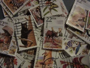 USA STAMP LOTS NORTH AMERICAN WILDLIFE SERIES USED SINGLES FULL SET CV $35.00 - Picture 1 of 7