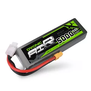 OVONIC 50C 11.1V 5000mAh 3S Lipo Battery XT60 for RC Car Monster Truck Heli Jet - Picture 1 of 7