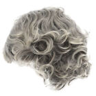  M Miss Short Curly Grey Synthetic Wigs Woman Halloween Costumes