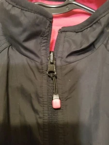 OLEG CASSINI SPORT Black/Pink Women’s Reversible Zip Fleece Vest Jacket sz Small - Picture 1 of 9