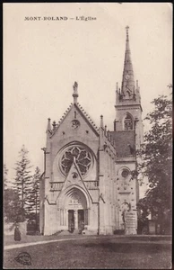 MONT-ROLAND 39 près JOUHE Église CPA écrite à Mesdemoiselles CASHER vers 1920-30 - Imagen 1 de 2
