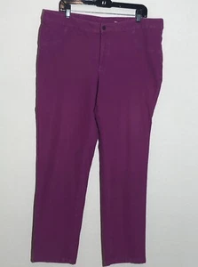 Woman Within Jeans Womens 18W Pink Raspberry Knit Button Zip Comfort - Picture 1 of 9