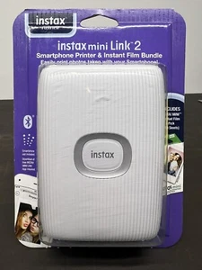 FujiFilm Instax Mini Link 2 Smartphone Printer w/ Instant Film 10-Pack Bundle - Picture 1 of 4