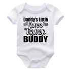 Daddys Little Race Track Buddy Boys Bodysuit Newborn Infant Car Driving Burnout
