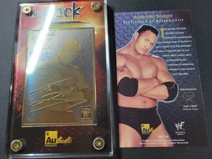 🌟 2000 Authentic Images WWF THE ROCK 24K Gold Metal Card #/25,000 - Picture 1 of 7