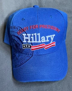 Sombrero Ready for President HILLARY para hombre bordado azul talla única ajustable - Imagen 1 de 6