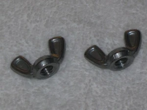 Harley 1950-64 Panhead #66387-26 Dimpled Zinc Alloy Buddy Seat Wing Nuts 5/16-18 - Picture 1 of 1