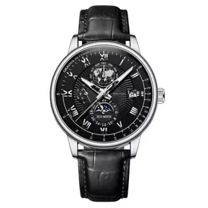 New Fashion Men Watch Leather Quartz Men's Wristwatch Waterproof Luminous Sports - Picture 1 of 2