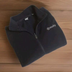 Lands' End Men's Navy Fleece 1/2 Zip Pullover Sweatshirt Large Polyester USA - Picture 1 of 8