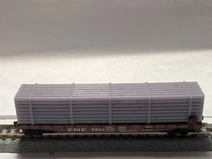 N Scale 1:160 3-D Printed Flatcar Pipe Load - Picture 1 of 3