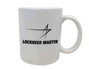 Taza de café Lockheed Martin logotipo negro recuerdo empleado ingeniero taza de té  - Imagen 1 de 1