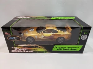 Fast & The Furious Slapjack's 1993 Toyota Supra Gold 1:18 Die Cast Ertl NEW F&F - Picture 1 of 9