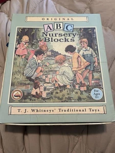 T. J. Whitney's ABC Nursery Blocks  Embossed Wooden Alphabet Blocks In Box - Picture 1 of 7
