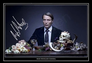 Mads Mikkelsen Hannibal TV A3 Signed Limited Edition Memorabilia Print Gift - Picture 1 of 3