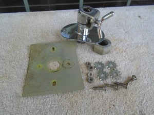 (1) VINTAGE ROGERS SWIVOMATIC BASS DRUM DUAL TOM HOLDER RECEIVING UNIT PLATE-VG! - Picture 1 of 7