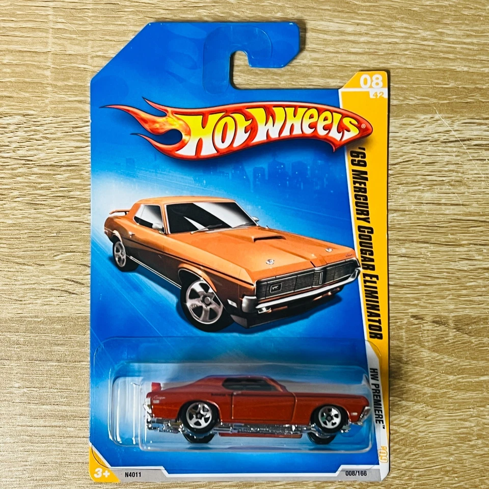 Tarjeta larga 69 Mercury Cougar Eliminator naranja oscuro 2009 HW estreno nuevos modelos Foto 1 de 1