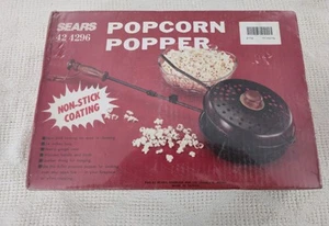 RARE Sears Vintage Popcorn Popper 42 4296 New SEALED In Box Camp Fire Non Stick! - Picture 1 of 8