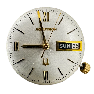 Reloj Pulsera Accutron De Colección Día/Fecha Horquilla Para Hombre Movimiento 218 2 EE. UU. Foto 1 de 2