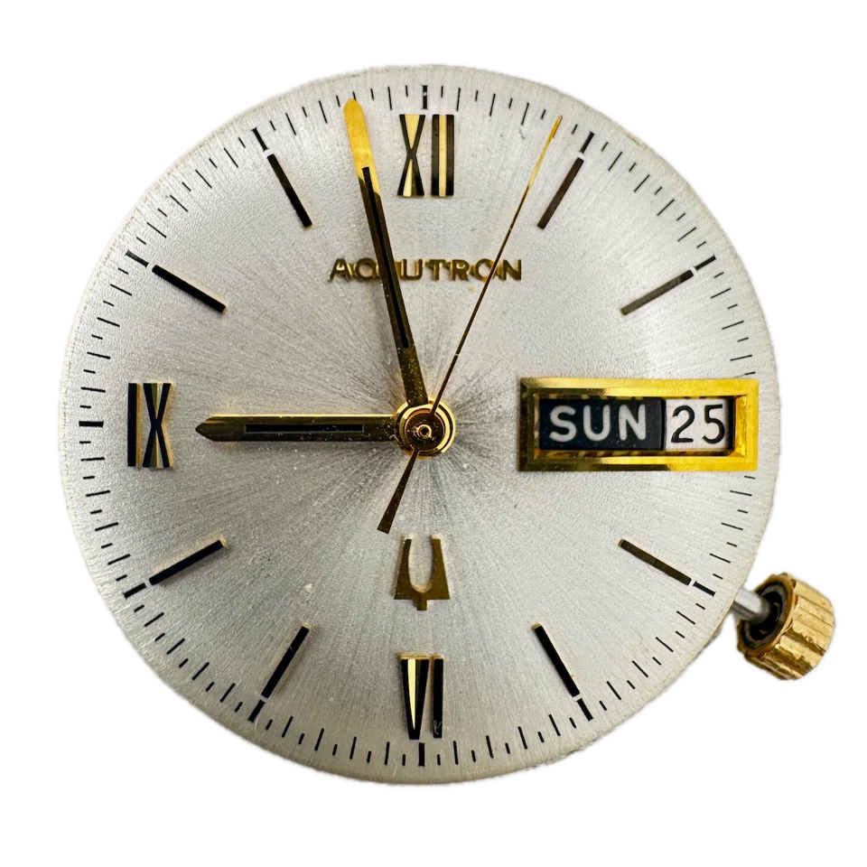 Reloj Pulsera Accutron De Colección Día/Fecha Horquilla Para Hombre Movimiento 218 2 EE. UU. Foto 1 de 2