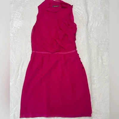 Vestido drapeado de seda fucsia Zac Posen - Talla 4 - Usado en excelente estado 🌺 Foto 1 de 4