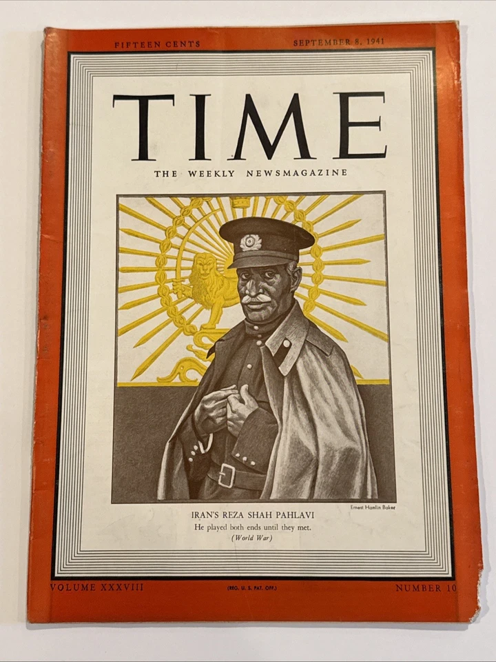 Time Magazine September 3, 1941 - Iran's Reza Shah Pahlavi - Image 1 of 4