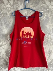 Mens vintage fruit of the loom Chicago blues festival vest large (690) - Picture 1 of 9