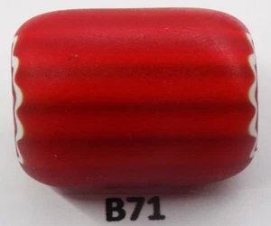 Cardinal Red Sweet Centerpiece Chevron African Trade Bead B71 BG 52 - Picture 1 of 1