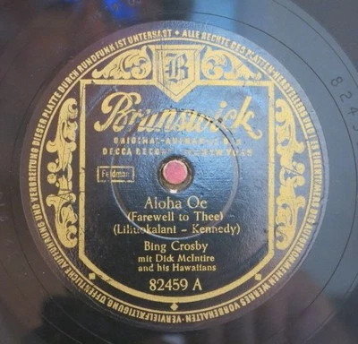 Bing Crosby / Lany McIntire 78 RPM /  Aloha Oe  & Sweet Leilani  (81-0525-KT) - Bild 1 von 2