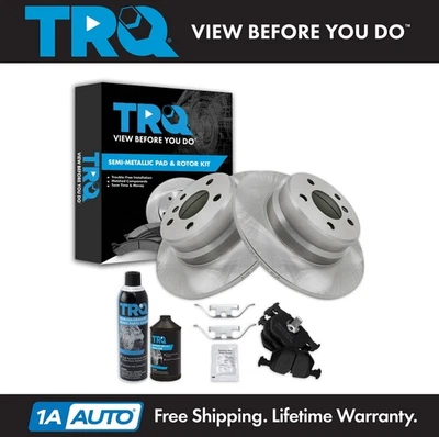 TRQ Rear Brake Pad & Rotor Kit Fits 2000-2006 BMW X5 - Image 1 of 4