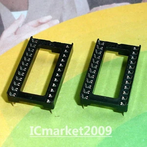 100 PCS DIP-24 24 PIN 24PIN IC Sockets Adaptor Solder Type Wide - Picture 1 of 1