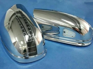 2 ARROW LED CHROME DOOR MIRROR COVERS FOR 2002-2005 MERCEDES BENZ W220 S-CLASS - Picture 1 of 10
