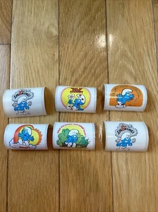 Lote de 6 pegatinas vintage de rollos de los Pitufos - Imagen 1 de 10