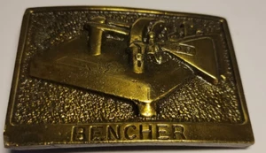 Bencher Morse Code key/Paddle brass belt buckle New - Picture 1 of 4