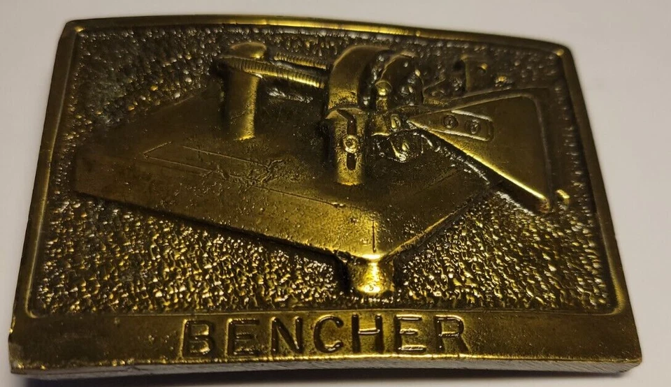 Bencher Morse Code key/Paddle brass belt buckle New - Image 1 of 4
