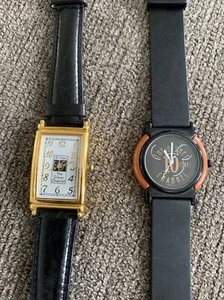 2- 1993 DISNEY CHANNEL 10 Years Anniversary Watch’s Mickey NEVER WORN Gold Tone - Picture 1 of 11