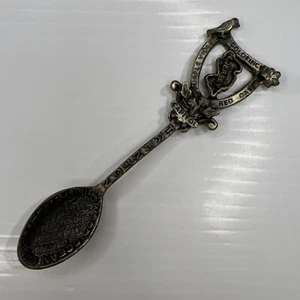 Cuchara de recuerdo vintage GISH Nueva Jersey Trenton EE. UU. Capitol Travel America - Imagen 1 de 8