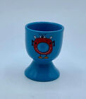 Vintage Egg Cup - Blue Trade Winds Expressions Funny Face 1980s Retro Collector