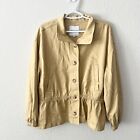 Madewell Size M Highbury Military Jacket Yellow Button-Front Collar MB808