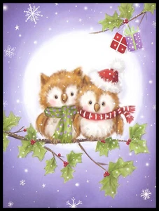 Greeting Card - Bird Owl - Makiko - Christmas - 0119 - Picture 1 of 2