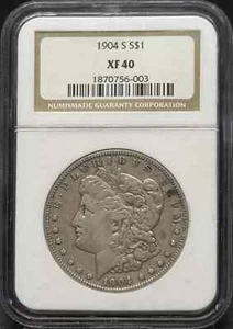 1904 S Morgan Silver Dollar NGC XF-40 - Picture 1 of 2