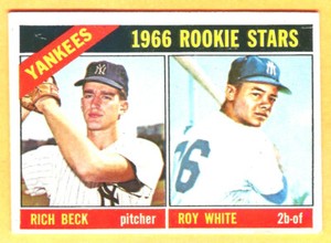 1966 TOPPS YANKEES ROOKIES-ROY WHITE/RICH BECK #234 EX++