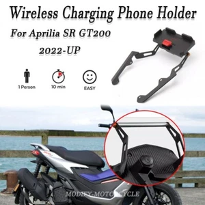 Fit For Aprilia SR GT200 2022-UP Wireless Charger Navigation Bracket Phone Mount - Picture 1 of 7