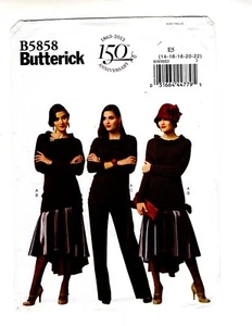 Sewing Pattern, Women's Top, Skirt, Pants Butterick B5858 Size 14-22 UC F/F - Picture 1 of 4