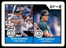 1990 U.S. Playing Card Co. Mark McGwire/Jose Canseco Oakland Athletics #WILDB