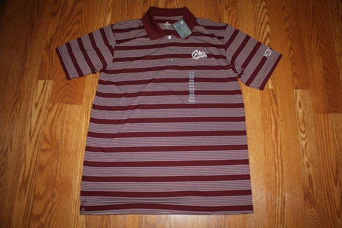 NWT Mens Knights Apparel MONTANA GRIZZLIES Striped Short Sleeve Polo Shirt M Cover