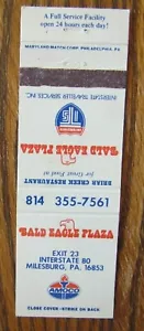 BALD EAGLE AMOCO GASOLINERA MATCHBOOK CUBIERTA: MILESBURG, PENNSYLVANIA -E1 - Imagen 1 de 1